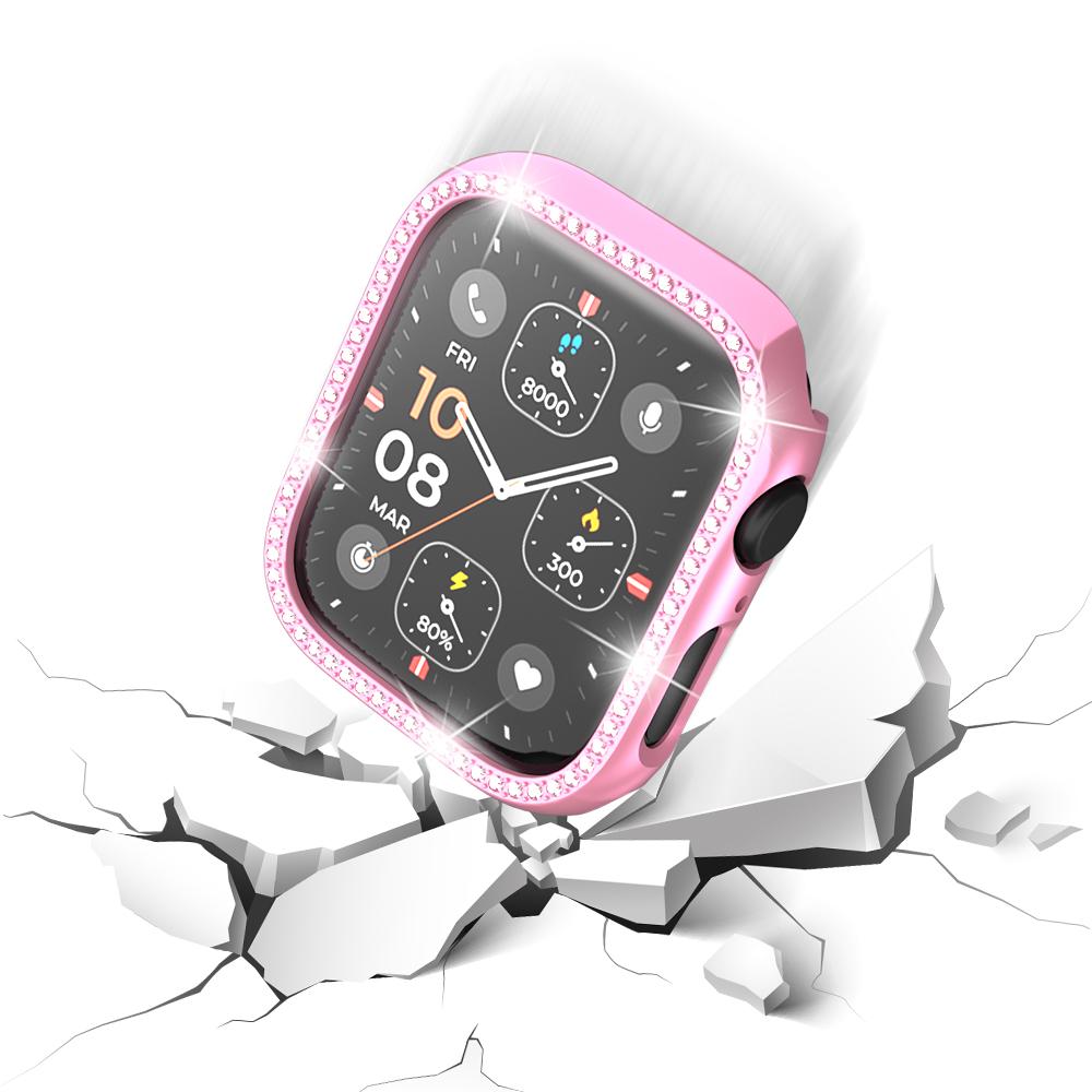 For Apple Watch Ultra 3/Ultra 2/Ultra 49mm Rhinestone Decor Hollow Out Electroplating PC Watch Case