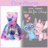Vestido de Menina Lilo Stitch Com Laço Para Uso Casual de Primavera