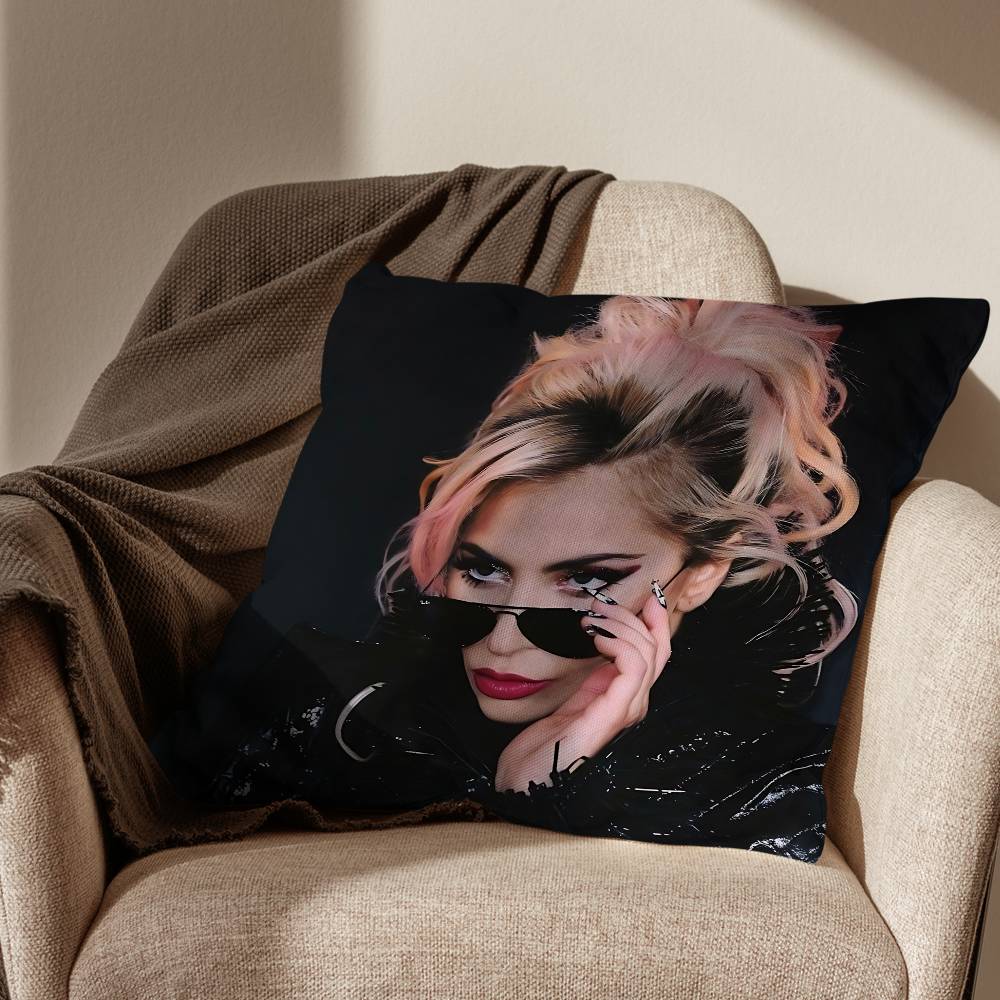 

Die With A Smile LLady Gaga Cushion Cover Suitable For Sofa Car Bedroom Office Cushions Decorative Pillow Case 30x30cm