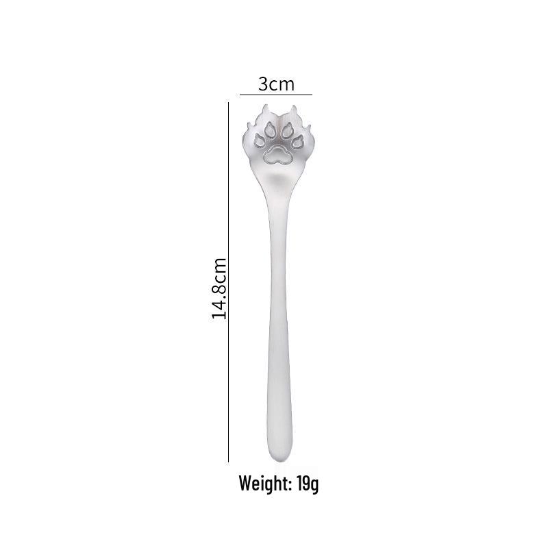 304 Stainless Steel Cat & Dog Paw Coffee Stirring Spoon - Creative Cartoon Gift Spoon