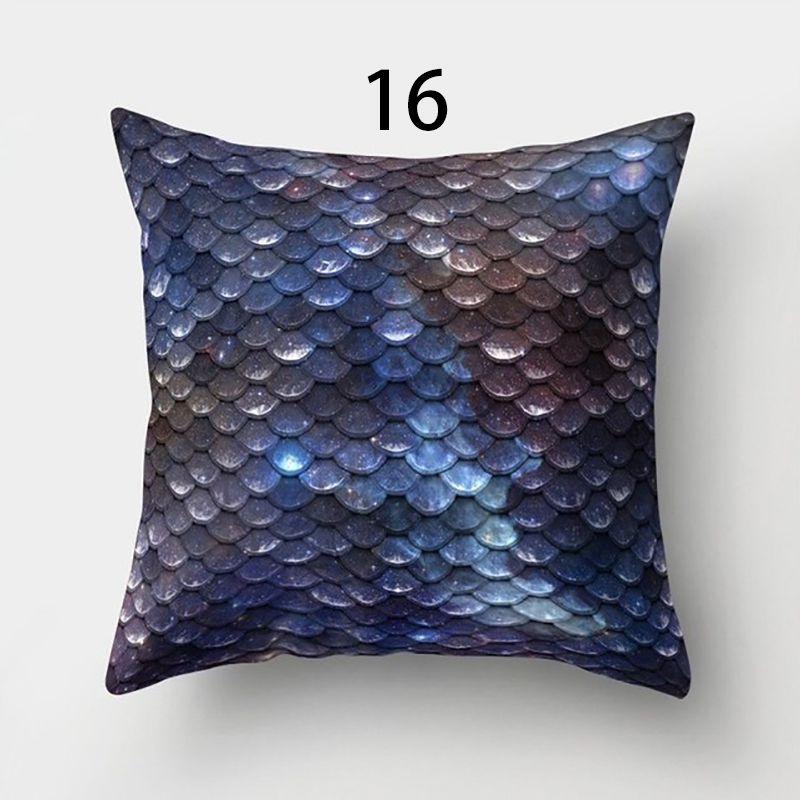 Luxurious Mermaid Fish Scale Pillowcase Soft Peach Cloth For Bedroom And Sofa