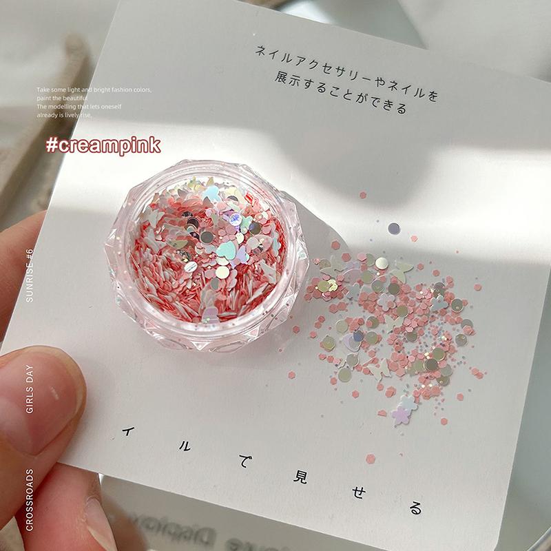 1Box Dopamine Candy Star Nail Sequins Fantasy Macaron Colour Nail Art Decorations Diy Manicure Art Accessories Gift Home Salon