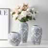 Blue & White Retro Porcelain Vase - Luxury Ceramic Home Decor