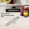 Krukkeflaskeåpner Multifunksjonell justerbar rustfritt stål som lett kan gripes og kan åpnes Rustbestandig kjøkkentilbehør