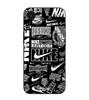 Custodia Maniacase Per Iphone 16E Logo Nike air Scarica Nike Graffiti Nero e bianco