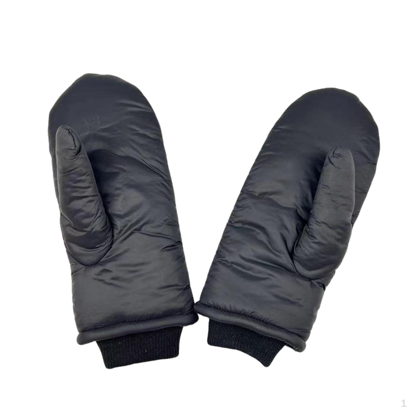 

Down Mittens Cold Weather Thermal Gloves Outdoor Warm Thick Material Hand Protection чёрный