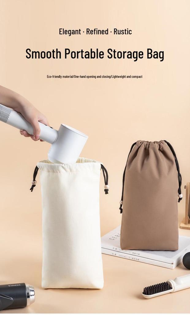 Large Waterproof Nylon Travel Bag for Hair Dryer, Underwear, and More