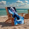 Custom Name Ultra-Soft Beach Towel with Elsa Theme,Ideal for Pool - Camping, Diving - Perfect Travel Essential, Vibrant Beach Towel.