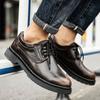 Brand New British Style Luxury Outdoor Brand Thick Bottom Oxford Shoes Men Lace Up Safety Shoes Beef Tendon Outsole Work Shoes