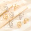 Women's Copper Inlaid Zirconia Manicure Ring – Detachable & Stylish