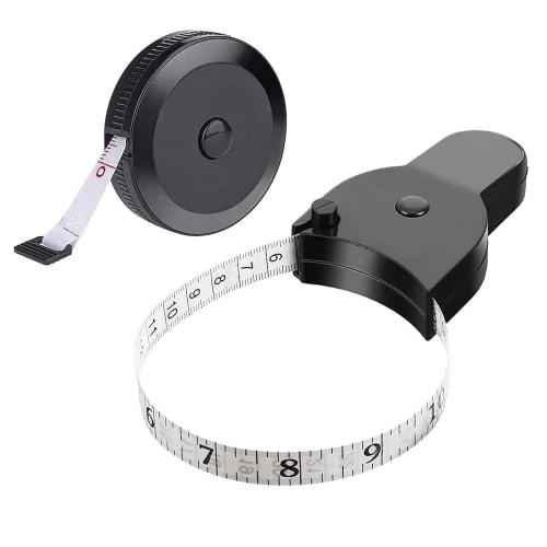 YUENTOEN Body Measuring Tape, 2-Piece Set, 60-inch/150cm Body Circumference Measuring Tape, Auto-Measure, Tester, Measuring Tool, One-Touch Automatic