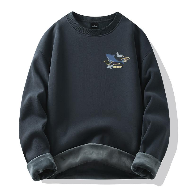 Modischer Kapuzenpullover für Herren, lockeres, warmes Sweatshirt, trendiges Freizeitoberteil