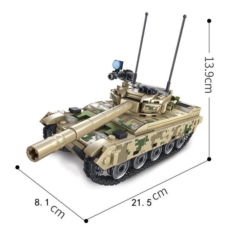 432pcs Military Capital Main Tank Model Building Blocks Model Set High-Tech WW2 German Army Weapon Bricks Children Boy Toy