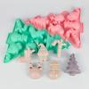 Christmas Silicone Mould with 6 Holes Pink