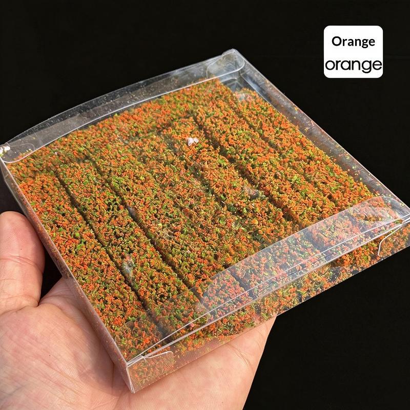 8Pcs/Pack Simulation Shrub Strips Model Hedge Bush Miniature Landscape For Ho Scale Train Diorama Wargame Sand Table