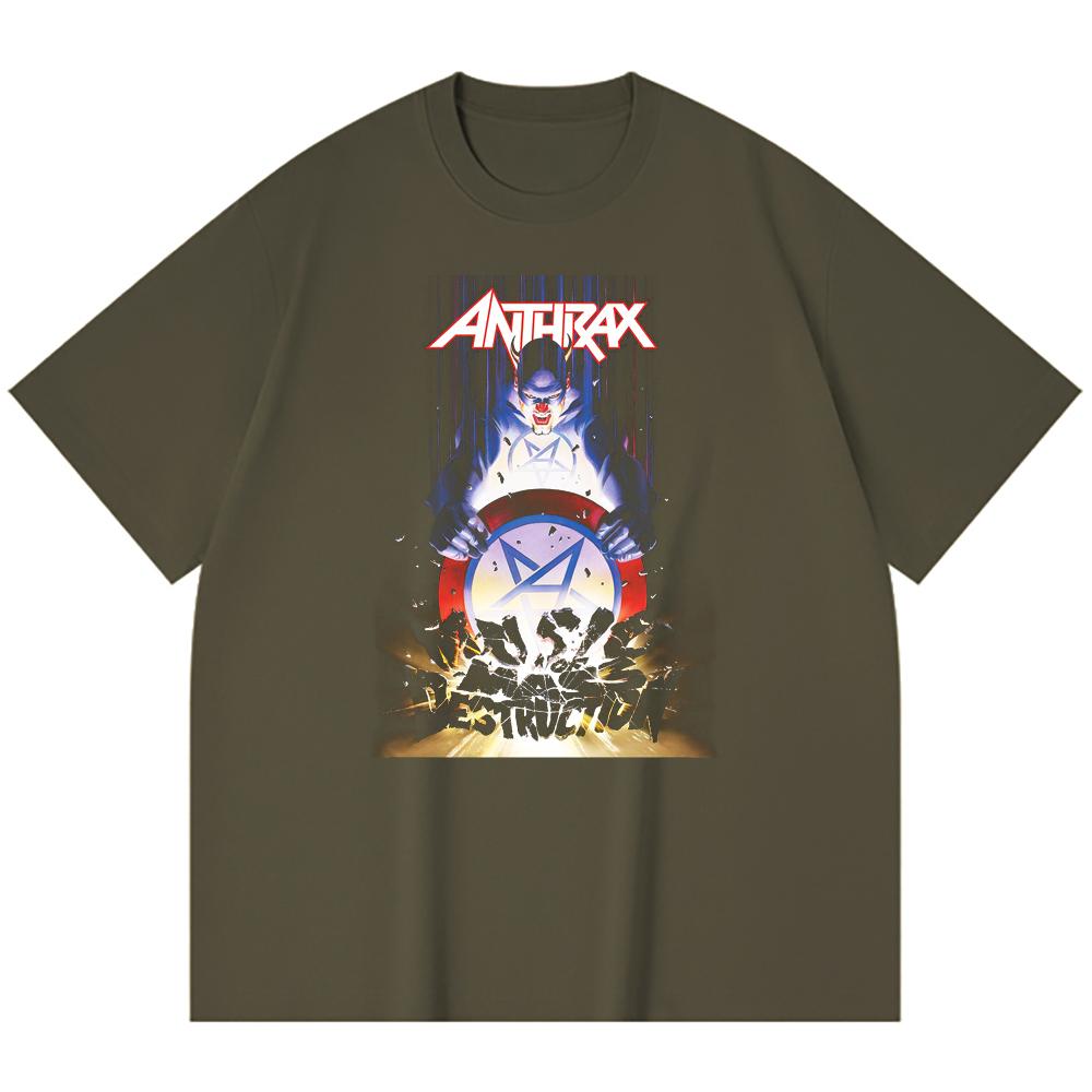 T-shirt Heavy Metal 100% Cotone 230 Gsm Stampa Band Rock Musica Popolare Unisex T-shirt Pesante in Cotone