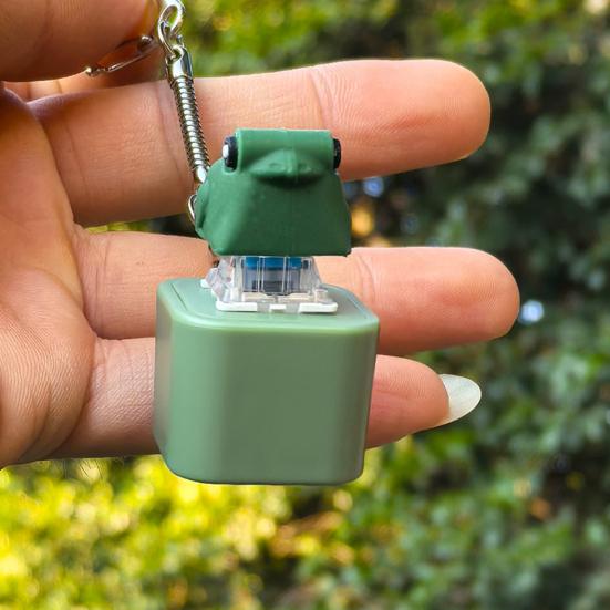2Pcs Pig Keyboard Fidget Toy with Sound Light Stress Anxiety Relief Rechargeable Frog Keyboard Clicker Keychain Decompression Button Sensory Toy