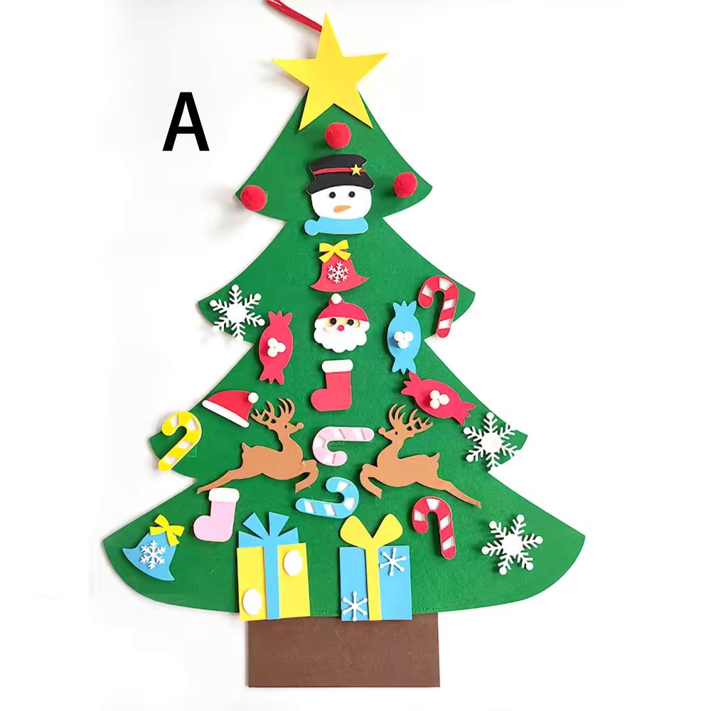 DIY Filt Juletre Julepynt til Hjemmet Navidad 2025 Nyttår Julepynt Julenissen Jul Barnas Gaver