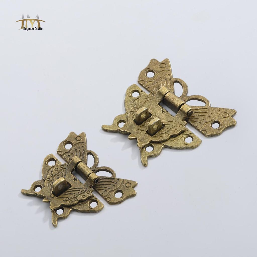 Jingmao Antique Butterfly Latch Wooden Box Accessory