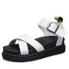 Fashion Women's Sandals 2025 New Platform Sandal Peep Toe Metal Buckle Stitch Roman Sandal Large Size Trend Casual Sport Women's Sandals