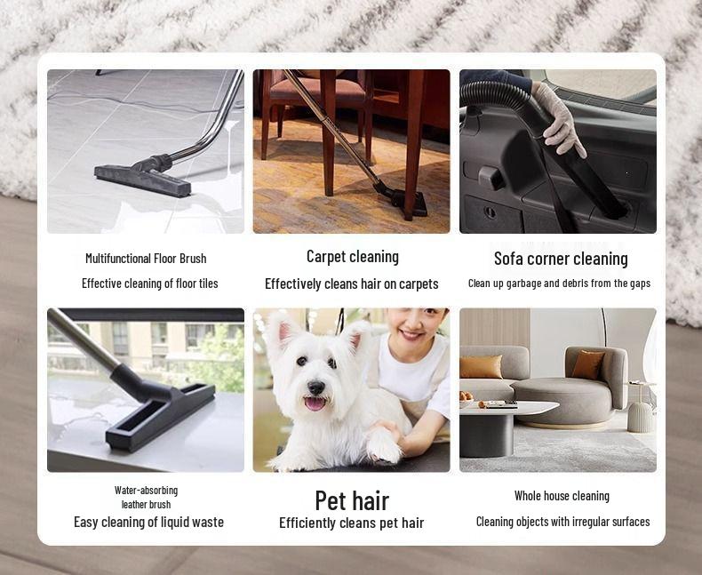 High Suction Dual-Use Vacuum for Home Renovation, Car Wash & Grout Cleaning