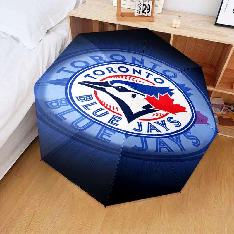 Blue Jays Logo Umbrella Folding umbrella, automatic umbrella 8-Frame for Travel, camping Use Gift for Halloween Christmas