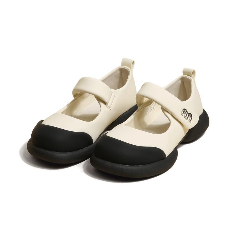 Elegantní temperament Tlustý spodní díl Mary Jane Boty Dámské léto Shallow Mouth Měkký spodek Malý parfémový styl se sukní, jednoduché boty