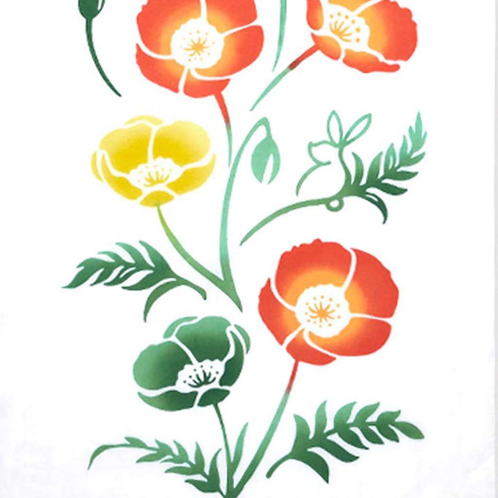 Miyamoto Towel Kenema Hand Love and Poppy Made In 35 X Product Number 50215 Towel, Design, Japan, White, Approx. 90cm,