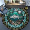 Marine Life Glass Round Area Rug Under Office Chairs Bedroom Living Room Home Decor