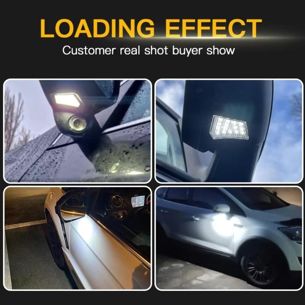 2Pcs LED LED Welcome Lamp for Suitable for Volvo S60 S80 V50 V70 XC70 XC90 Jaguar XJ Side Mirror