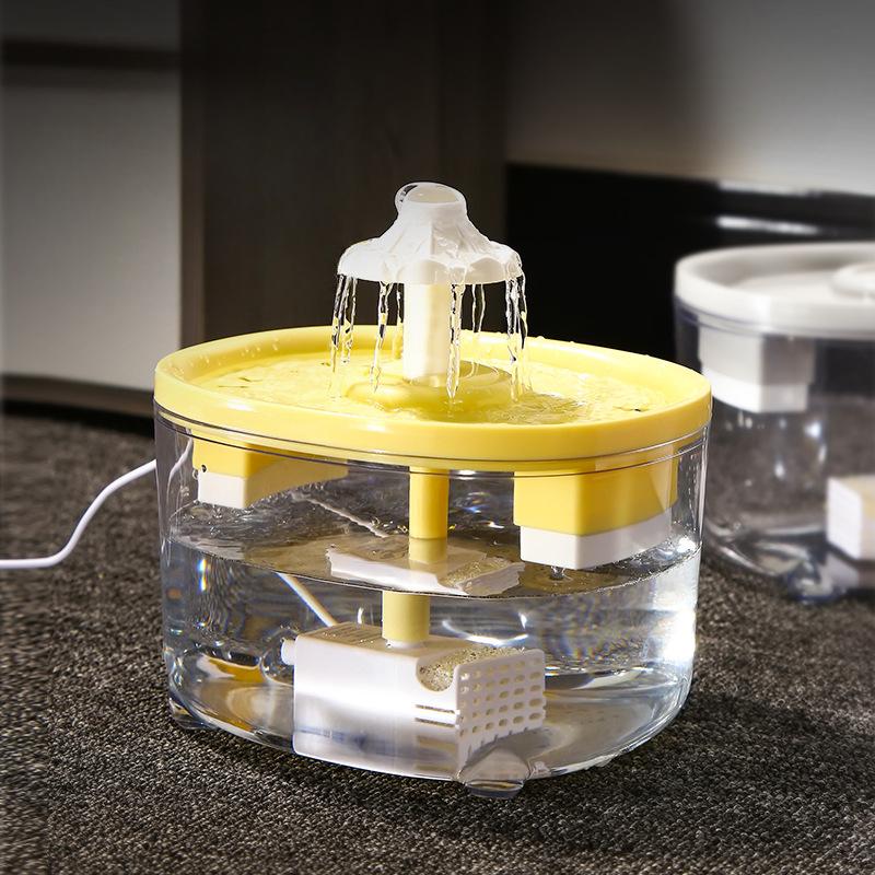 Distribuitor Automat de Apă pentru Pisici Nou Hrănitor de Apă pentru Animale de Companie Filtrare Automată Apă Vie Circulantă Filtrare Dublă Bol pentru Pisici de Mare Capacitate