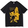 Spiel Bendy and The Ink Machine T-Shirt Sommer Kurzarm Damen T-Shirts Streetwear Unisex Locker Rundhals Grafikdruck T-Shirts