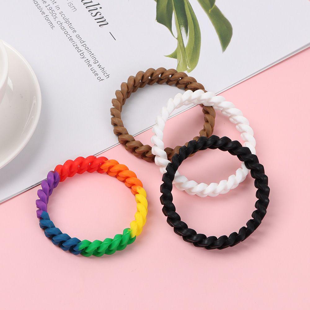 Party Fashion Jewelry Accessories Charm Band Colorful Silicone Bracelets Rubber Bangles