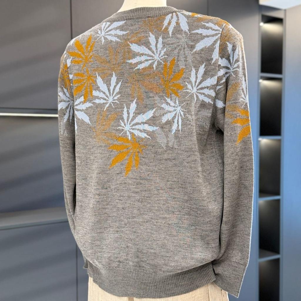 2PCS Thin Knitted Tops Women Printed Cardigan Short Sleeve Knitted T-Shirt Two-piece Round Neck Knitted Cardigan Jacket T-Shirt