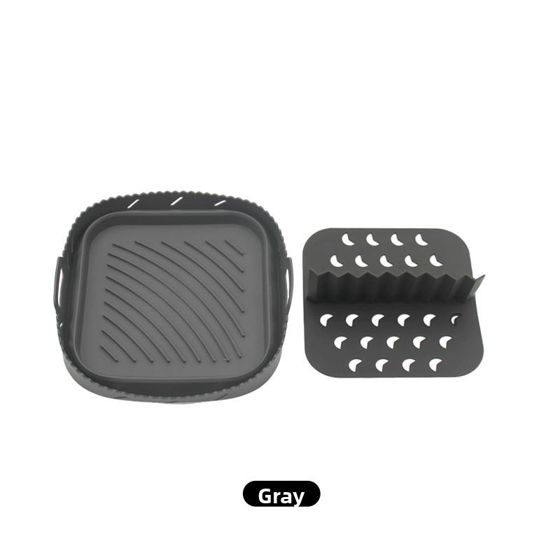 Rectangular 10.4L 5.2L Air Fryer Silicone Tray Set Square 8.5 Inch Non Stick Baking Mat Reusable Kitchen Bakeware Accessory