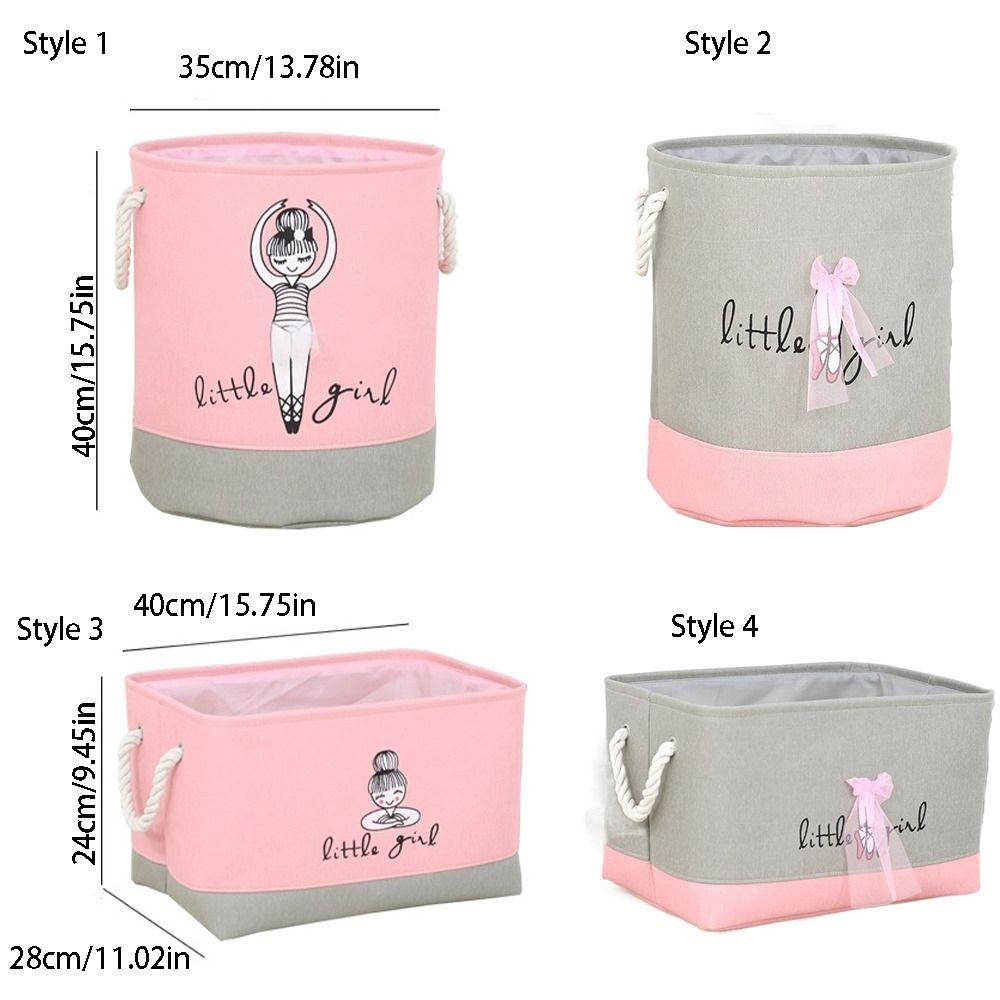 Cartoon Laundry Hamper Space Saving Toy Basket Washing Organizer Foldable Basket  Sundries Storage