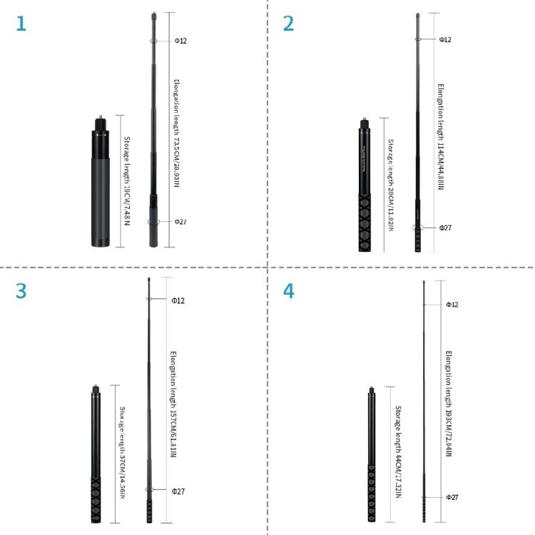 Compactly Rotating Lock Selfie Stick Extension Poles Rod Adjustable Shoot Angle for Travel Photography Enthusiasts