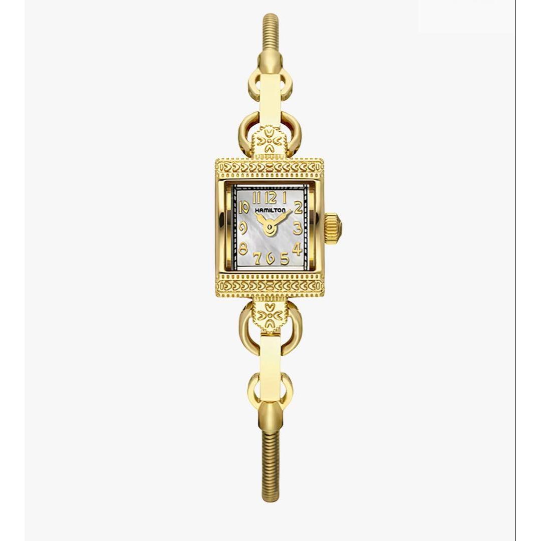 Used Genuine Hamilton Ladies Watch Gold Battery Replaced H31271113