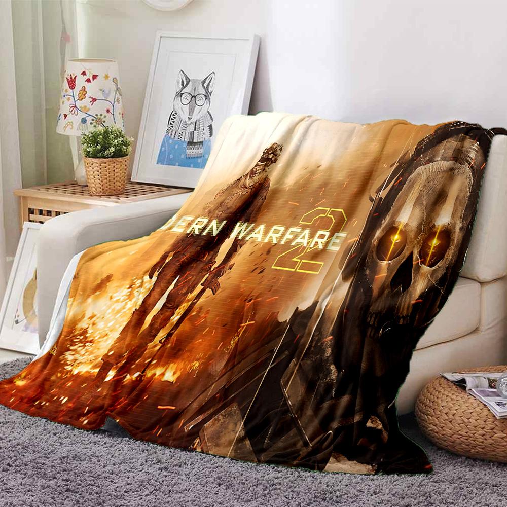 1pc Call Duty Black Ops Flannel Blanket for Super Soft Cute Comfort Blanket for Travel Bedding Couch Sofa Blanket Y73037
