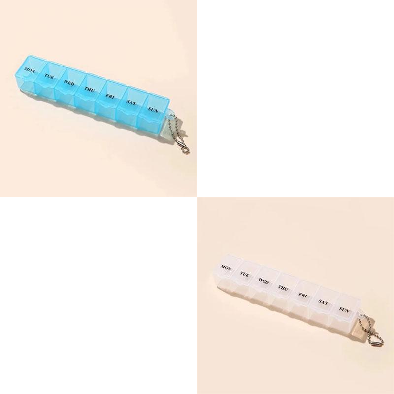 Portable Day Box Organizer Travel Storage Compartment Medicine Tablet Holder Pillsplitter Plastic Exquisite Weekly Container