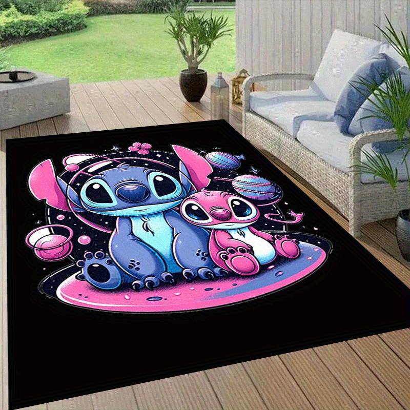 1pc Stitch Pattern Area Rug Soft Flannel Floor Mat for Living Room,Office,Bedroom and Carpet