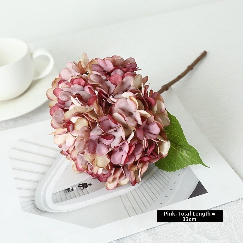 1/2/5Pcss 33cm Simulated Flower Lifelike Fake Flowers New Artificial Hydrangea  for Home Room Decor