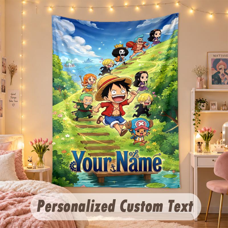 Custom Personalized Tapestry,One Piece Print Custom Name Text Wall Art Hanging for Bedroom