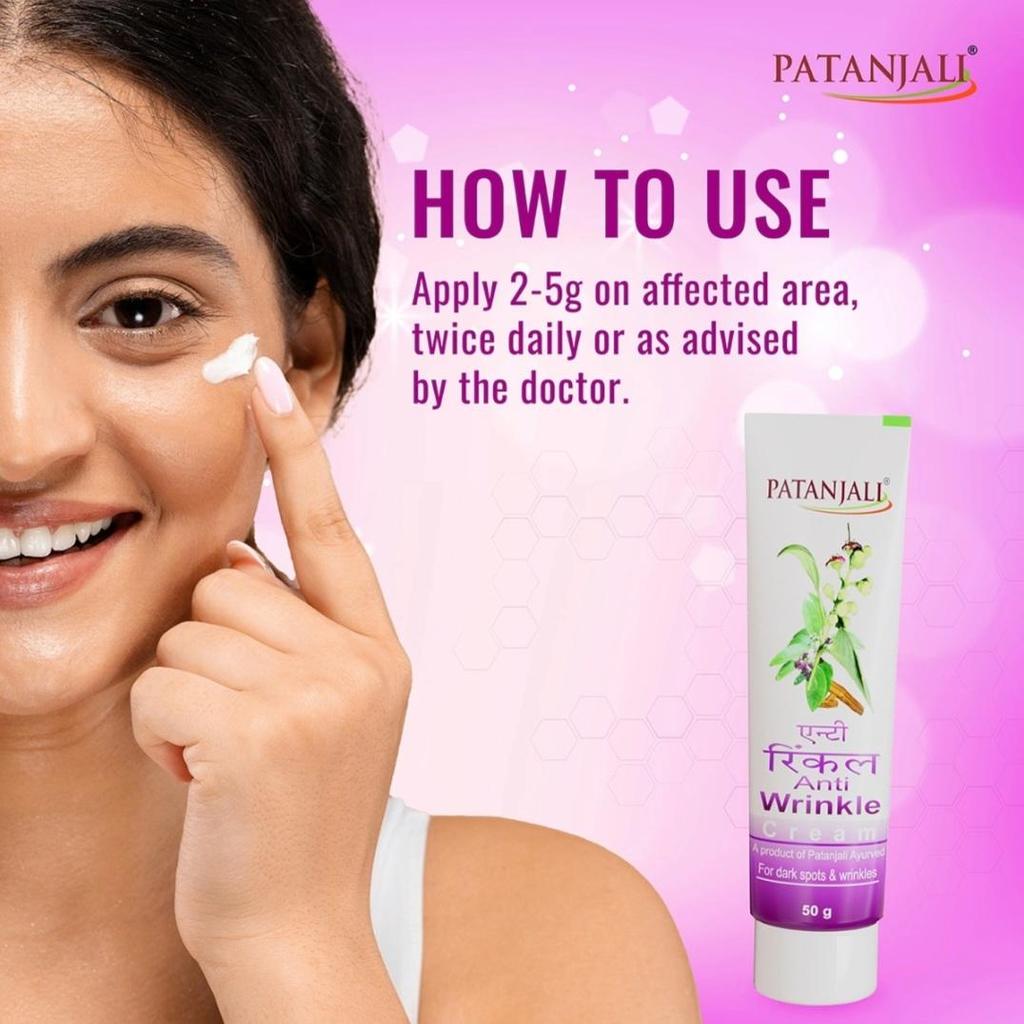 Patanjali Anti Wrinkle Cream Natural skin care