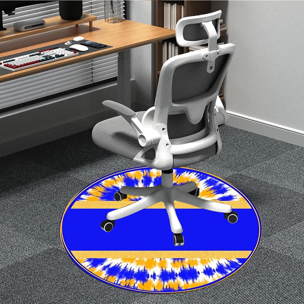 

1pc Tie-Dye Pattern Chair Carpet for Office, Non-slip, Soft and Durable Office Rug, Perfect for Office yy251227125 80cm by 80cm