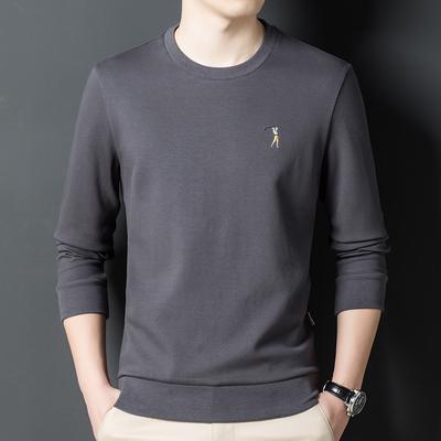 Autumn New Men's Sweater Casual Round Neck Cotton Men's Long-Sleeved T-shirt