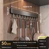 Aluminum Wall Mounted Storage Rack For Kitchen Spoon Shovel Hanging Rod Row Hook Storage Rack Etc.