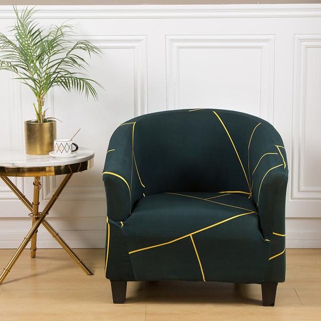 Tub Sofabezug Stretch Sofabezug Club Chair Cover Elastic Study Printed Armrest Chair Cover für Bar