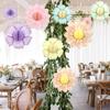 9pcs of pink rainbow party decoration 25.4cm giant paper flower 3D honeycomb for party soft hanging flower decoration girl wall