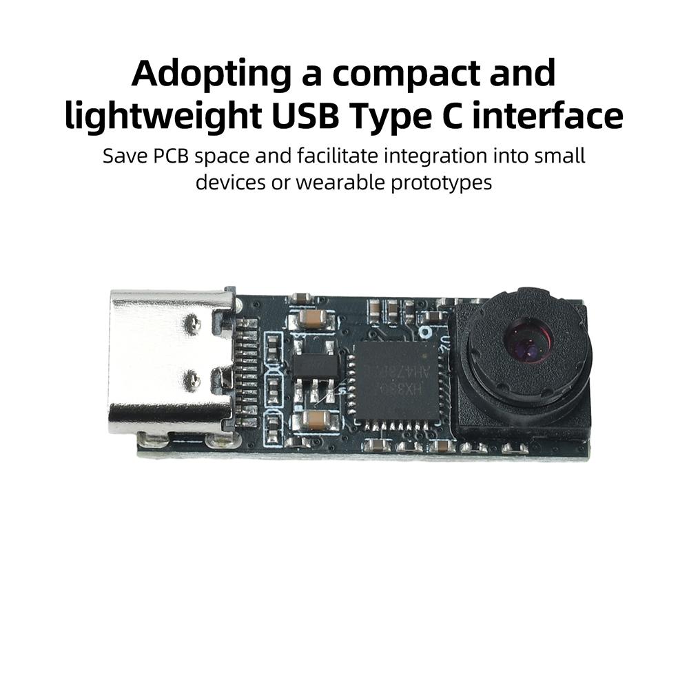 Mini USB Type-C Camera Module for ESP32-S3 Development Board 720P 1280 * 720 1MP 65 Degree Standard UVC Protocol for Windows